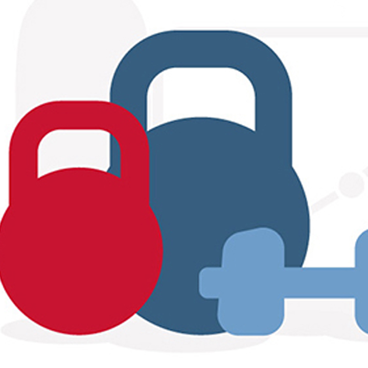 Two dumbbells and a weight 