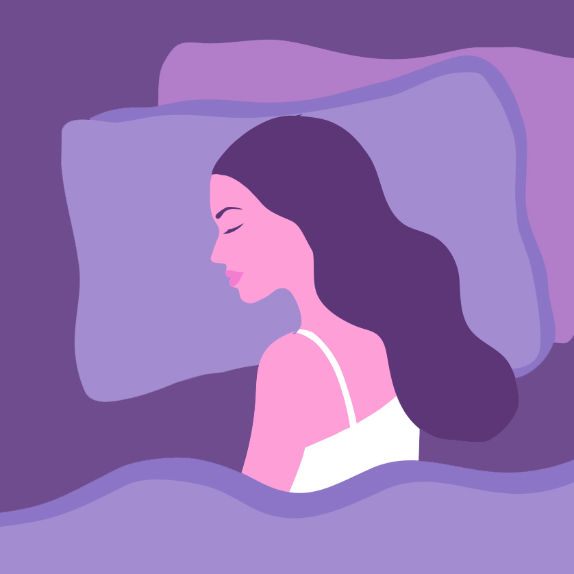 Woman sleeping in bed