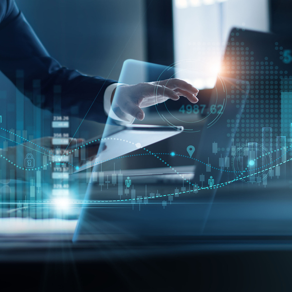 Data analysis of economic graph growth chart